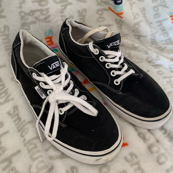 womens black vans size 7